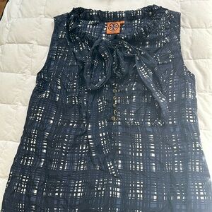 Tory Burch silk tie neck shell